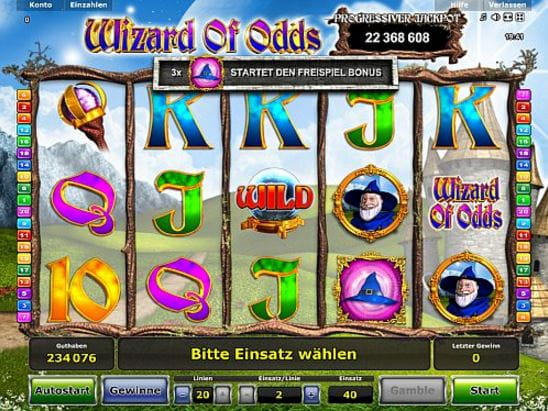 Wizard of Odds Spielcasino Online