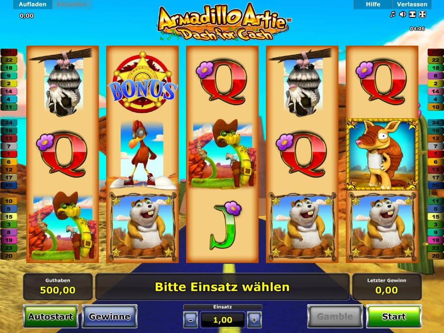 Armadillo Artie Novoline Online