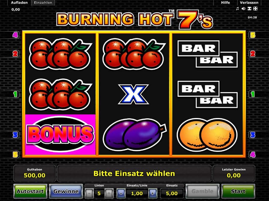 Burning Hot 7´s Novoline Online