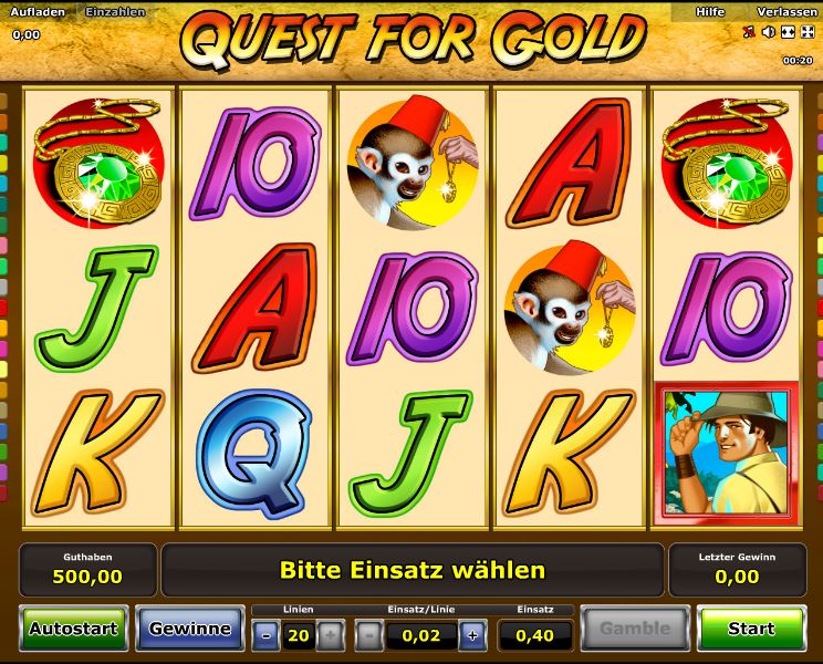 Quest for Gold Spielcasino Online