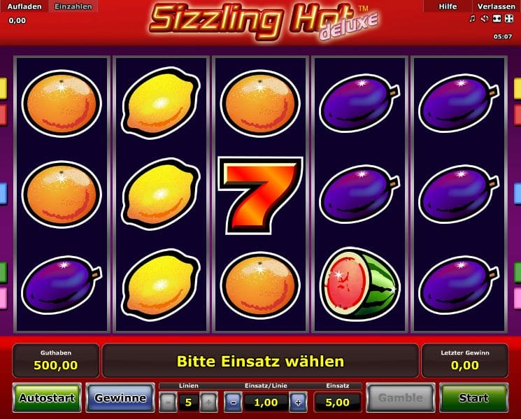 Sizzling Hot Spielcasino Online